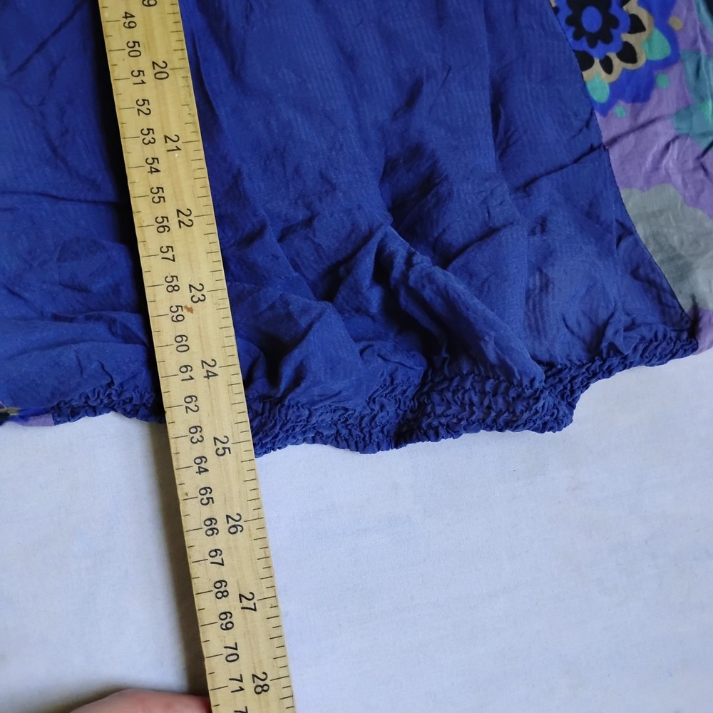 Trinity Top Medium Silk Cotton Patchwork Flowy Fa… - image 6